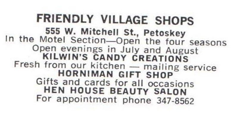 Friendly Village Shops - Vintage Postcard